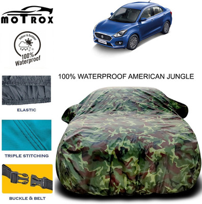 MoTRoX Car Cover For Maruti Suzuki Swift Dzire (With Mirror Pockets)(Green)