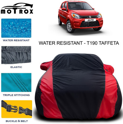 MoTRoX Car Cover For Maruti Suzuki Alto 800 (With Mirror Pockets)(Red)
