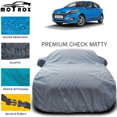 MoTRoX Car Cover For Hyundai Elite i20 (With Mirror Pockets)(Grey)