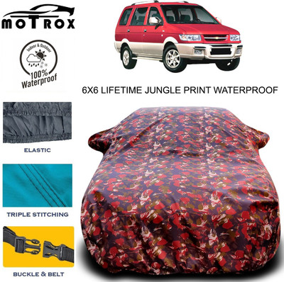 MoTRoX Car Cover For Chevrolet Tavera (With Mirror Pockets)(Green)