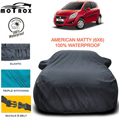 MoTRoX Car Cover For Maruti Suzuki Ritz (With Mirror Pockets)(Grey)