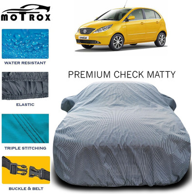 MoTRoX Car Cover For Tata Indica Vista (With Mirror Pockets)(Grey)