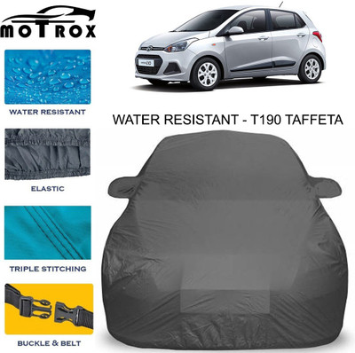 MoTRoX Car Cover For Hyundai i10 (With Mirror Pockets)(Grey)