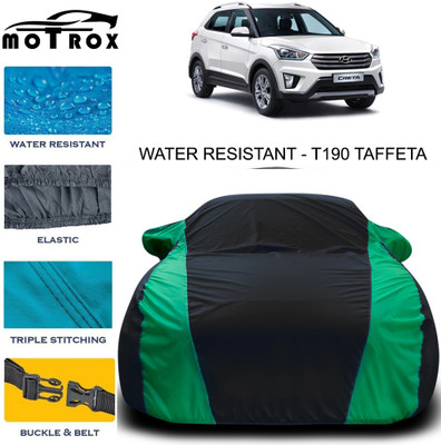 MoTRoX Car Cover For Hyundai Creta (With Mirror Pockets)(Green)