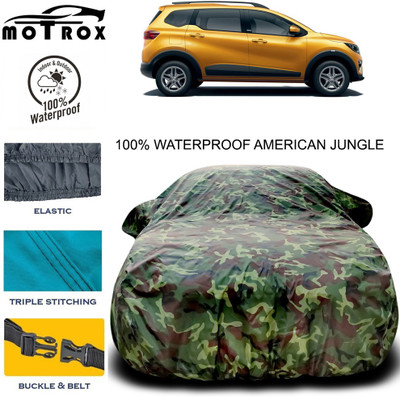 MoTRoX Car Cover For Renault Triber (With Mirror Pockets)(Green)
