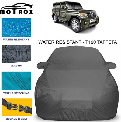 MoTRoX Car Cover For Mahindra Bolero (With Mirror Pockets)(Grey)