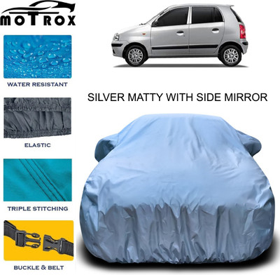 MoTRoX Car Cover For Hyundai Santro Xing (With Mirror Pockets)(Silver)