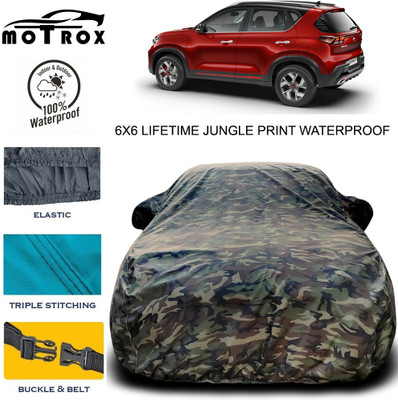 MoTRoX Car Cover For Kia Sonet (With Mirror Pockets)(Green)