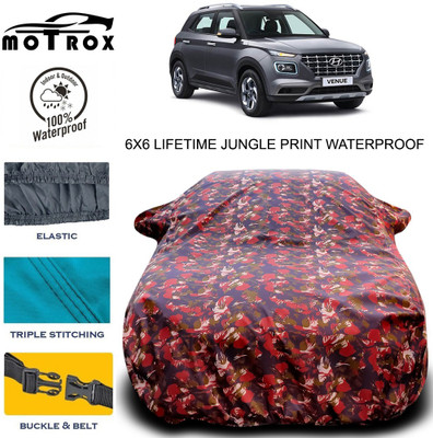 MoTRoX Car Cover For Hyundai Venue (With Mirror Pockets)(Multicolor)