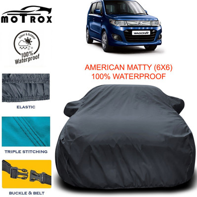 MoTRoX Car Cover For Maruti Suzuki WagonR (With Mirror Pockets)(Grey)