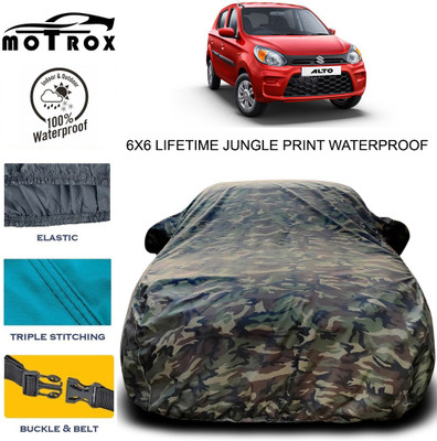 MoTRoX Car Cover For Maruti Suzuki Alto 800 (With Mirror Pockets)(Green)