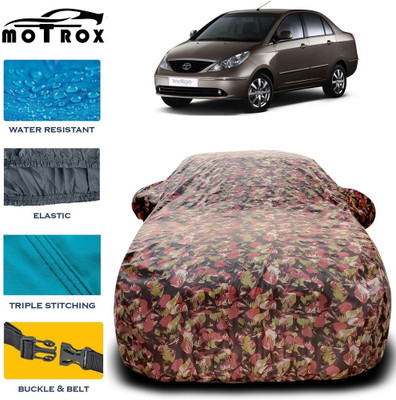 MoTRoX Car Cover For Tata Indigo CS (With Mirror Pockets)(Brown)