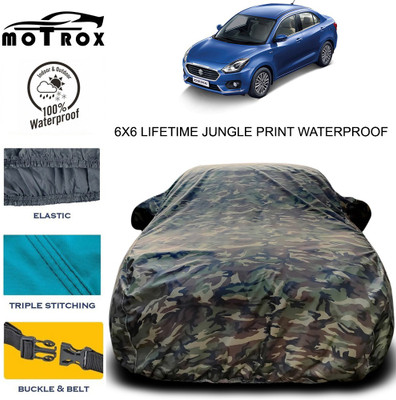 MoTRoX Car Cover For Maruti Suzuki Swift Dzire (With Mirror Pockets)(Green)