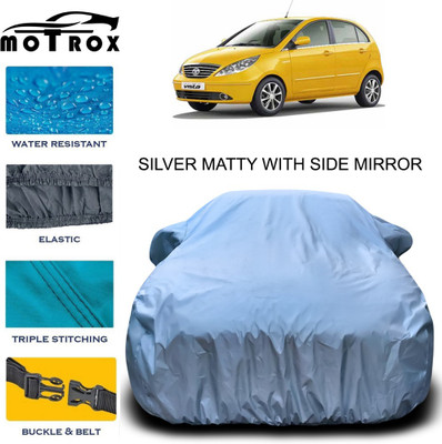 MoTRoX Car Cover For Tata Indica Vista (With Mirror Pockets)(Silver)