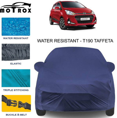 MoTRoX Car Cover For Hyundai Grand i10 (With Mirror Pockets)(Blue)