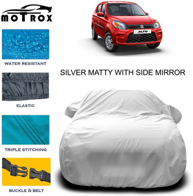 MoTRoX Car Cover For Maruti Suzuki Alto 800 (With Mirror Pockets)(Silver)