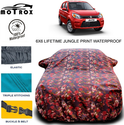 MoTRoX Car Cover For Maruti Suzuki Alto 800 (With Mirror Pockets)(Green)