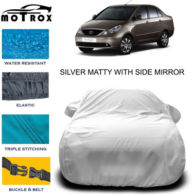 MoTRoX Car Cover For Tata Indigo CS (With Mirror Pockets)(Silver)