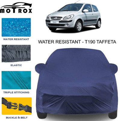 MoTRoX Car Cover For Hyundai Getz (With Mirror Pockets)(Blue)
