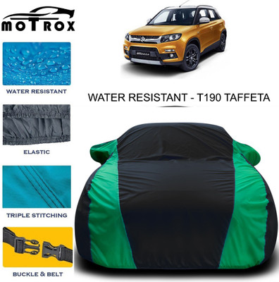 MoTRoX Car Cover For Maruti Suzuki Vitara Brezza (With Mirror Pockets)(Green)