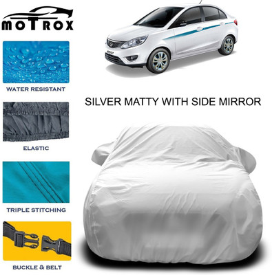 MoTRoX Car Cover For Tata Zest (With Mirror Pockets)(Silver)