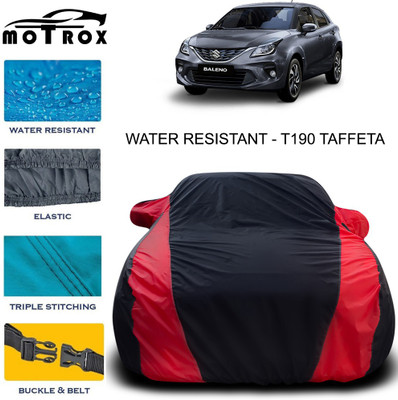 MoTRoX Car Cover For Maruti Suzuki Baleno (With Mirror Pockets)(Red)