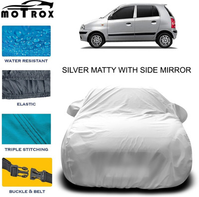MoTRoX Car Cover For Hyundai Santro Xing (With Mirror Pockets)(Silver)