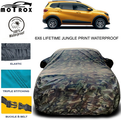 MoTRoX Car Cover For Renault Triber (With Mirror Pockets)(Green)