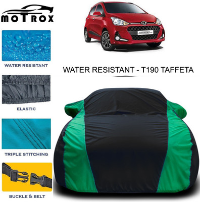 MoTRoX Car Cover For Hyundai Grand i10 (With Mirror Pockets)(Green)