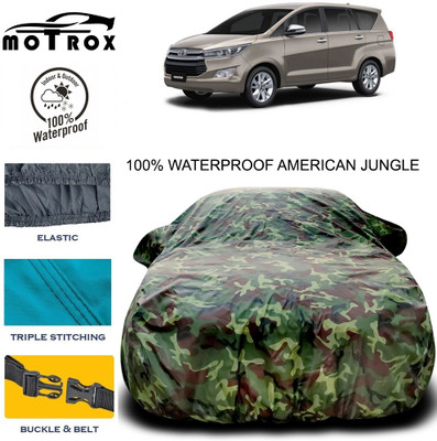MoTRoX Car Cover For Toyota Innova (With Mirror Pockets)(Green)