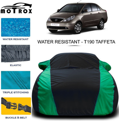 MoTRoX Car Cover For Tata Indigo CS (With Mirror Pockets)(Green)