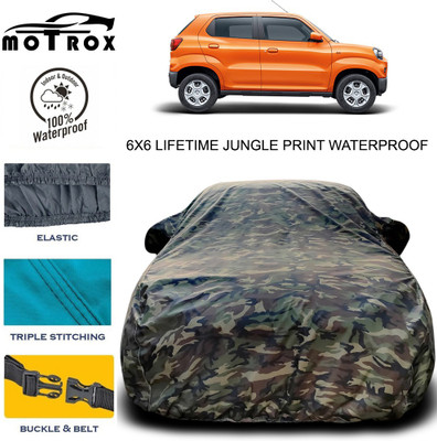 MoTRoX Car Cover For Maruti Suzuki S-Presso (With Mirror Pockets)(Green)