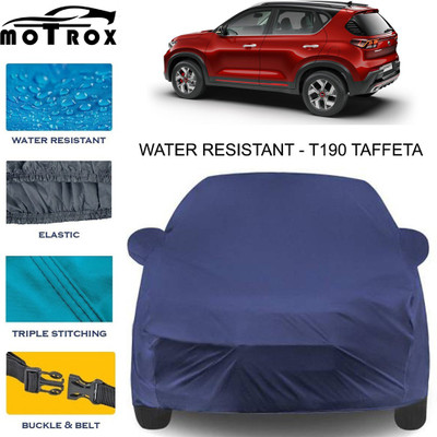 MoTRoX Car Cover For Kia Sonet (With Mirror Pockets)(Blue)