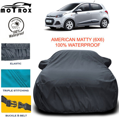 MoTRoX Car Cover For Hyundai i10 (With Mirror Pockets)(Grey)