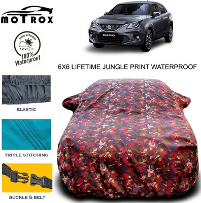 MoTRoX Car Cover For Maruti Suzuki Baleno (With Mirror Pockets)(Green)