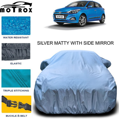 MoTRoX Car Cover For Hyundai Elite i20 (With Mirror Pockets)(Silver)