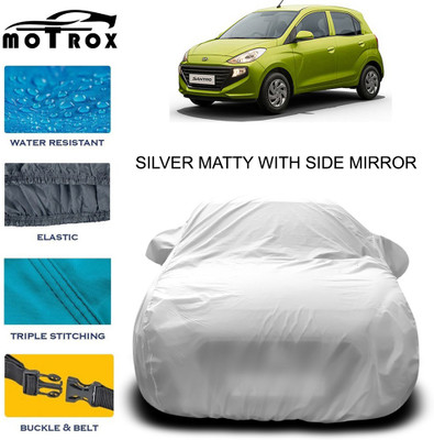 MoTRoX Car Cover For Hyundai Santro (With Mirror Pockets)(Silver)