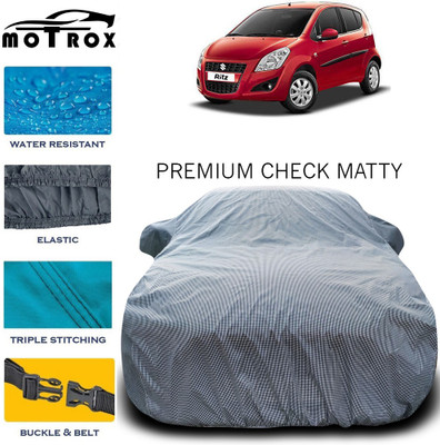 MoTRoX Car Cover For Maruti Suzuki Ritz (With Mirror Pockets)(Grey)