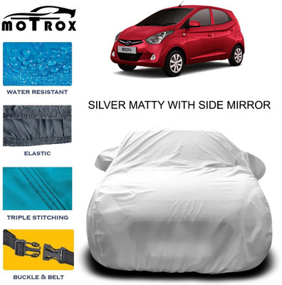 MoTRoX Car Cover For Hyundai Eon (With Mirror Pockets)(Silver)