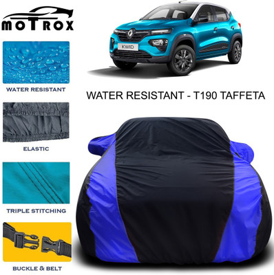 MoTRoX Car Cover For Renault Kwid (With Mirror Pockets)(Blue)