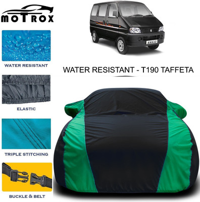 MoTRoX Car Cover For Maruti Suzuki Eeco (With Mirror Pockets)(Green)