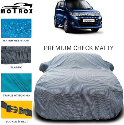 MoTRoX Car Cover For Maruti Suzuki WagonR (With Mirror Pockets)(Grey)
