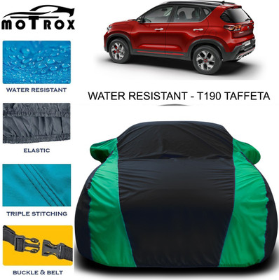 MoTRoX Car Cover For Kia Sonet (With Mirror Pockets)(Green)