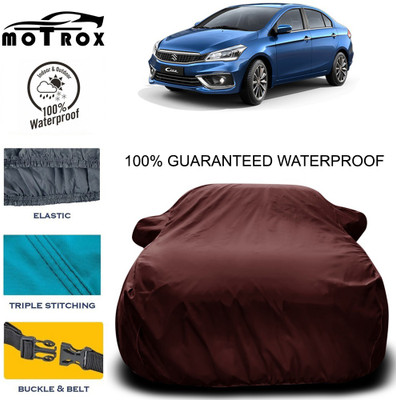MoTRoX Car Cover For Maruti Suzuki Ciaz (With Mirror Pockets)(Maroon)