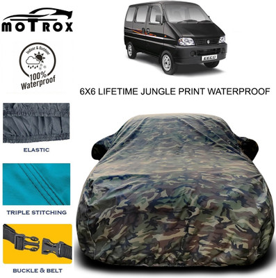 MoTRoX Car Cover For Maruti Suzuki Eeco (With Mirror Pockets)(Green)