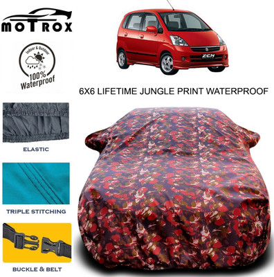 MoTRoX Car Cover For Maruti Suzuki Zen (With Mirror Pockets)(Green)