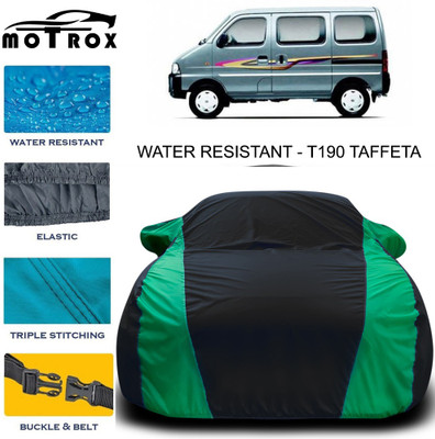 MoTRoX Car Cover For Maruti Suzuki Eeco (With Mirror Pockets)(Green)