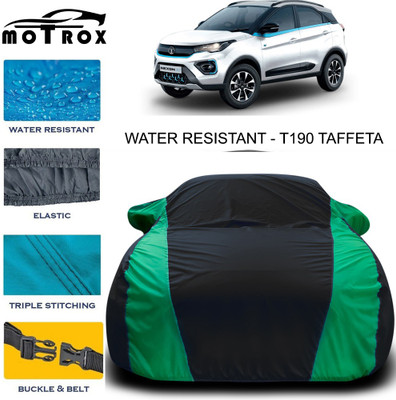 MoTRoX Car Cover For Tata Nexon (With Mirror Pockets)(Green, Black)