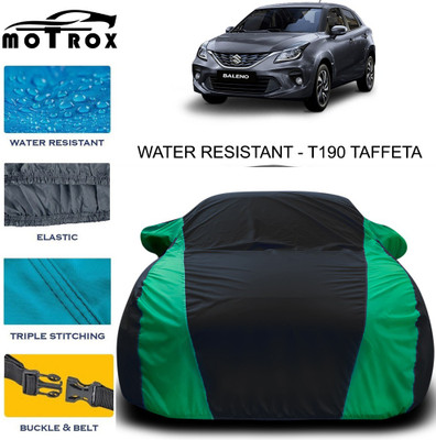 MoTRoX Car Cover For Maruti Suzuki Baleno (With Mirror Pockets)(Green)