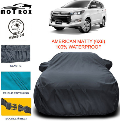MoTRoX Car Cover For Toyota Innova Crysta (With Mirror Pockets)(Grey)